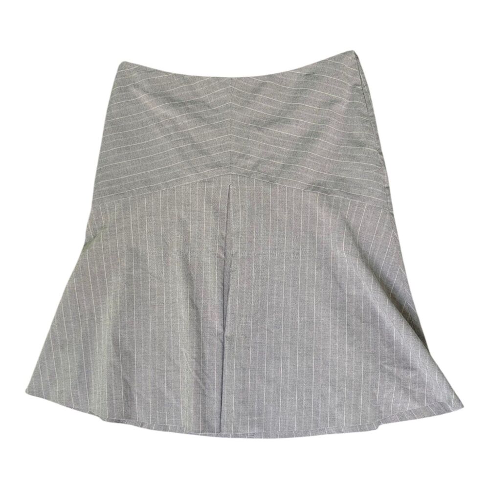 Vtg Y2K Gray Pinstripe Trumpet Skirt Womens Sz 10 Or L Esprit